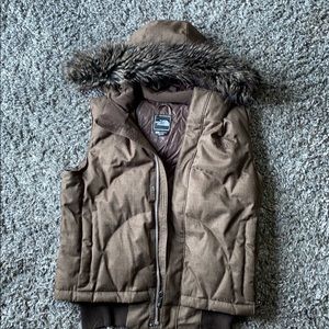 Ladies North Face hooded vest.